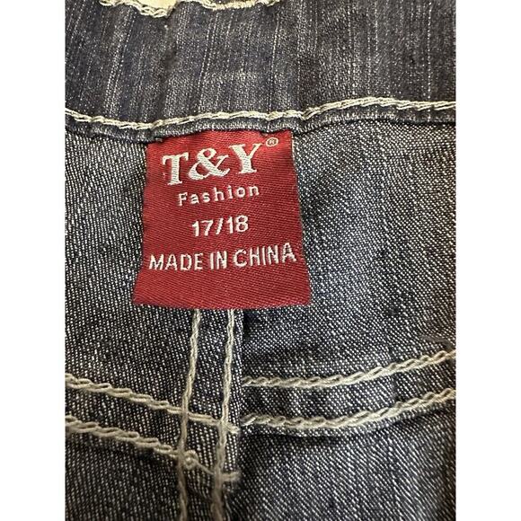 T&Y Fashion Women's/Teen Skinny Jeans 17/18 Mid Rise Stretch Slim Fit Denim - Picture 5 of 8